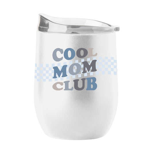 Mothers Day Cool Moms Club White 16oz Stainless Curved Beverage - Logo Brands - Flyclothing LLC