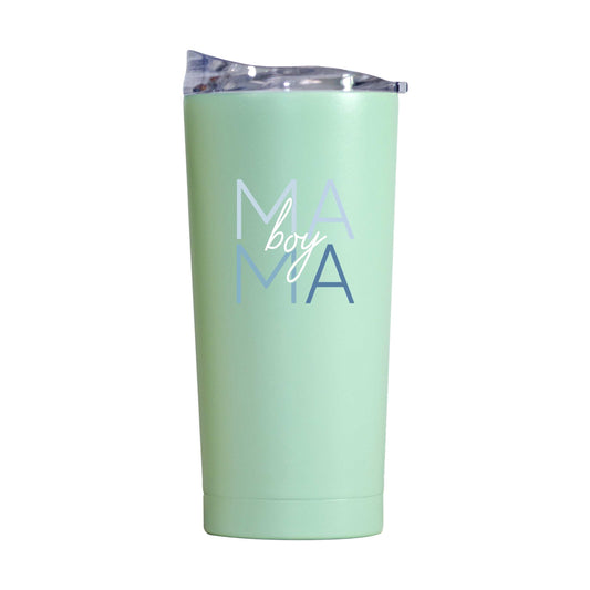 Mothers Day 20oz Boy Mama Cove Powder Coat Tumbler - Logo Brands - Flyclothing LLC