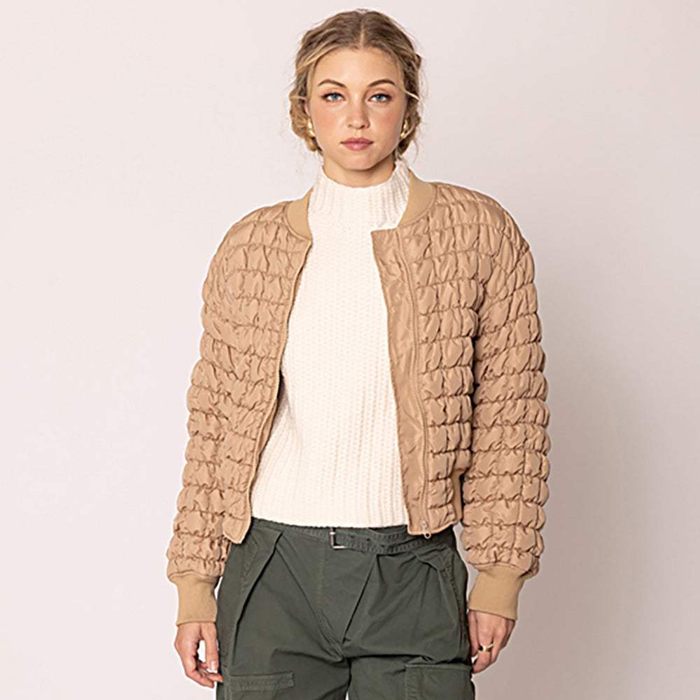 Reversible Quilted Bomber Jacket - Madeline Love - Flyclothing LLC