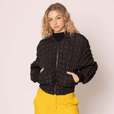 Reversible Quilted Bomber Jacket - Madeline Love - Flyclothing LLC