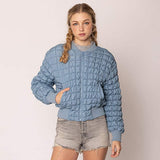 Reversible Quilted Bomber Jacket - Madeline Love - Flyclothing LLC