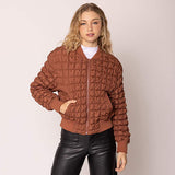 Reversible Quilted Bomber Jacket - Madeline Love - Flyclothing LLC