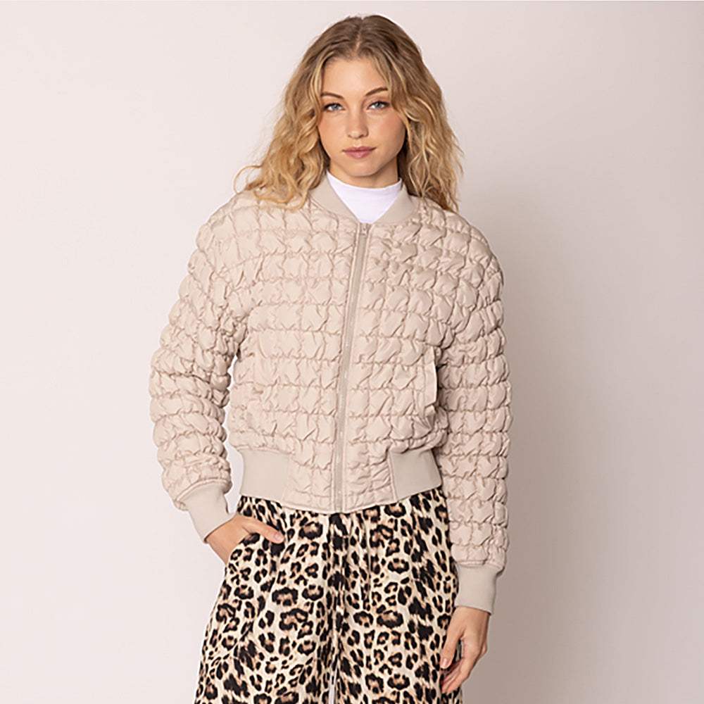 Reversible Quilted Bomber Jacket - Madeline Love - Flyclothing LLC