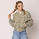 Reversible Quilted Bomber Jacket - Madeline Love - Flyclothing LLC