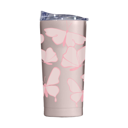 Spring 20oz Tonal Repeating Butterfly Dusk Powder Coat Tumbler - Logo Brands - Flyclothing LLC