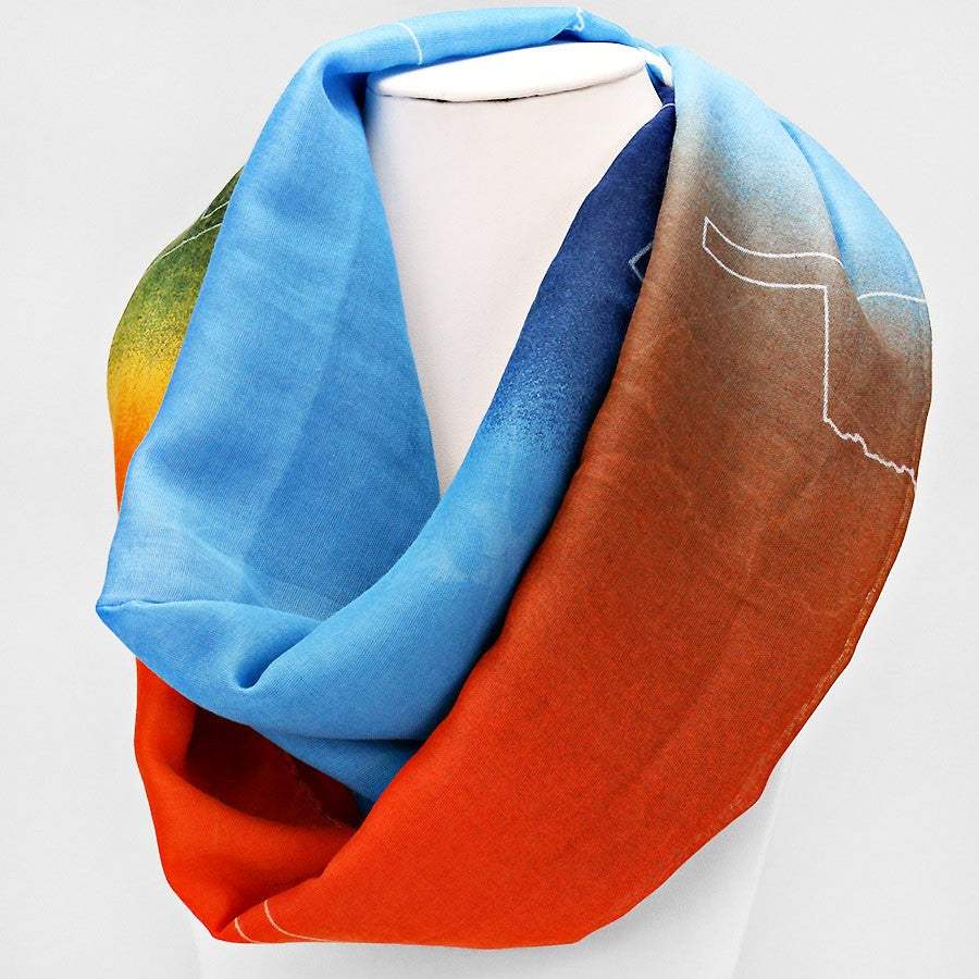 "Oklahoma" Polyester Infinity Scarf - Madeline Love - Flyclothing LLC