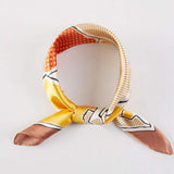 Pop Art Horse and Leopard Printed Square Silky Satin Bandana Scarf - Madeline Love - Flyclothing LLC