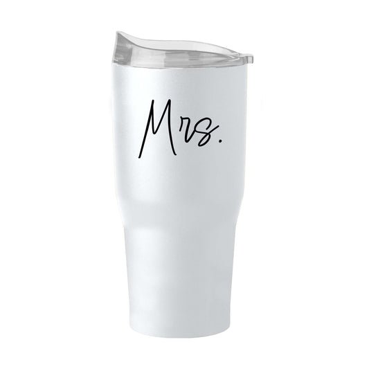 Wedding Collection Script Mrs. 30oz Powder Coat Tumbler - Logo Brands - Flyclothing LLC