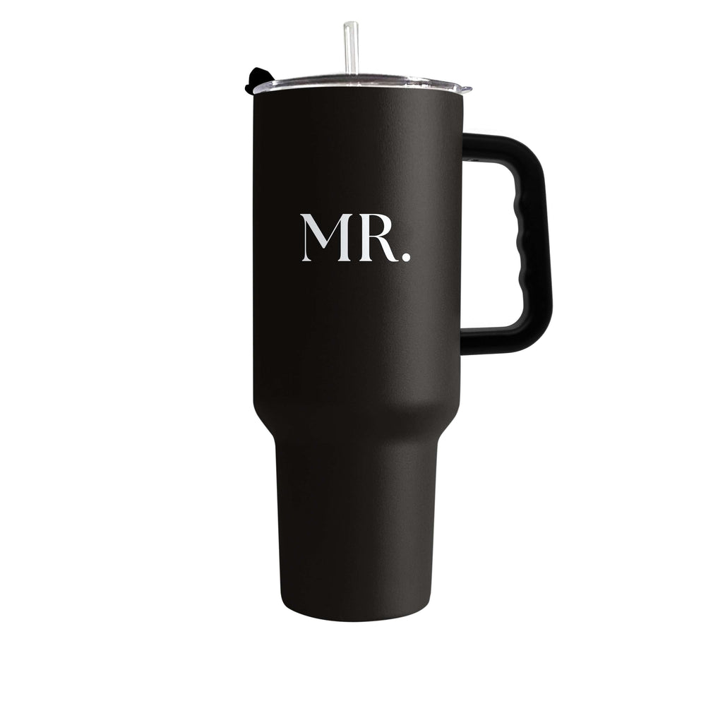 Wedding Collection Standard Font Mr. 40oz Powder Coat Tumbler - Logo Brands - Flyclothing LLC