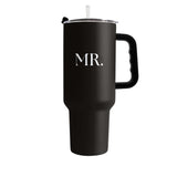 Wedding Collection Standard Font Mr. 40oz Powder Coat Tumbler - Logo Brands - Flyclothing LLC