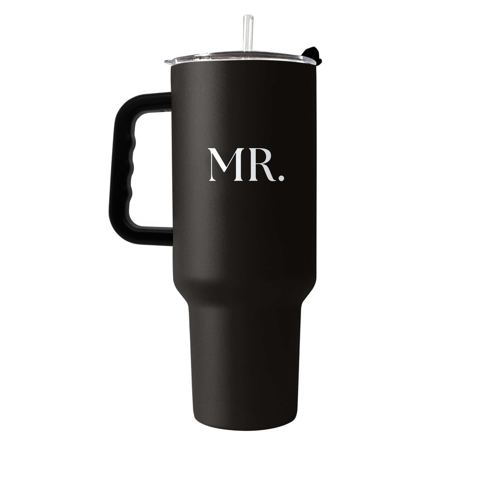 Wedding Collection Standard Font Mr. 40oz Powder Coat Tumbler - Logo Brands - Flyclothing LLC