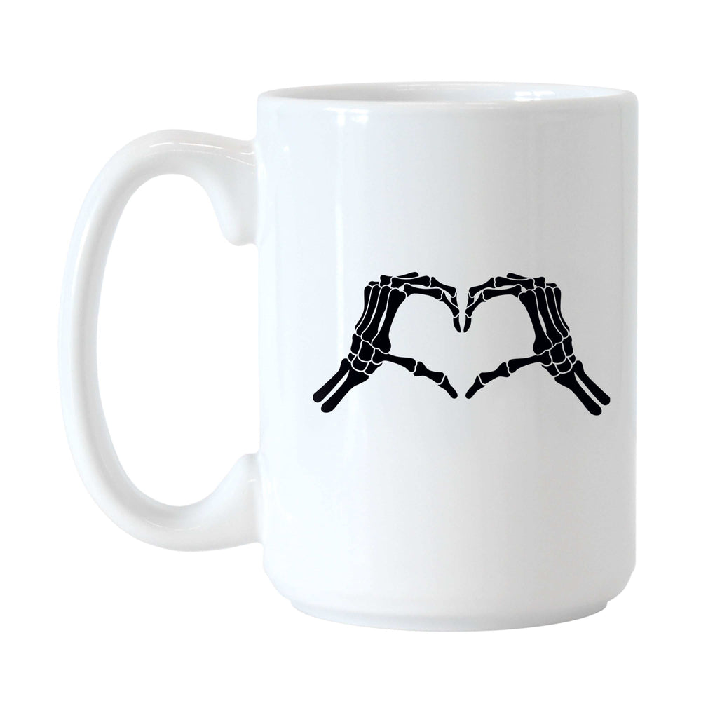Halloween 15oz Skeloton Heart Hand Sublimated Mug - Logo Brands - Flyclothing LLC