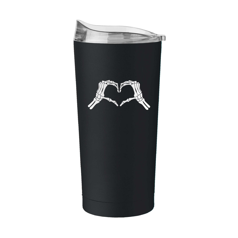Halloween 20oz Skeloton Heart Hand Powder Coat Tumbler - Logo Brands - Flyclothing LLC