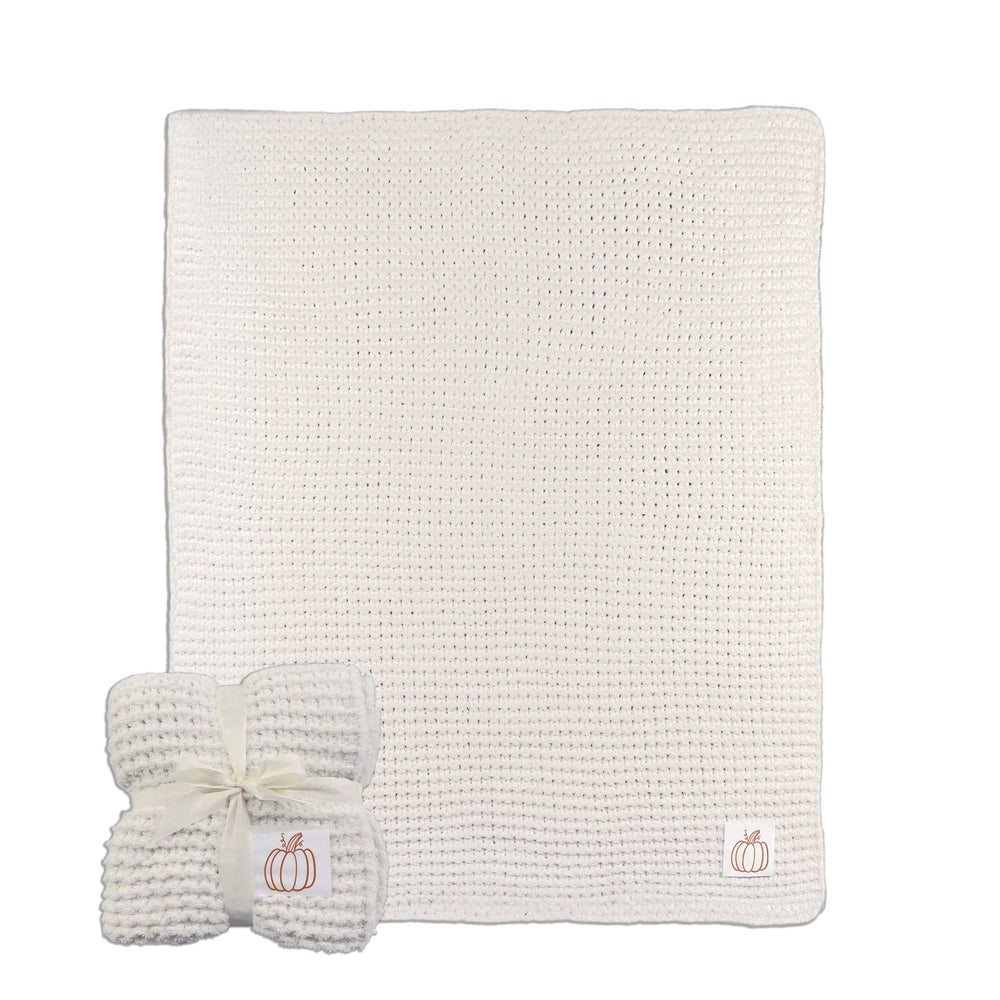 Fall Cable Pumpkin Knit Throw 50x60 - Logo Brands - Flyclothing LLC