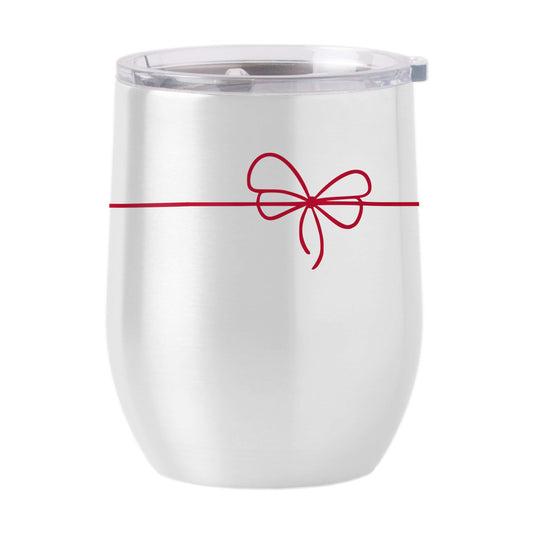 Christmas Ribbon 16oz Stainless Curved Beverage - Logo Brands - Flyclothing LLC