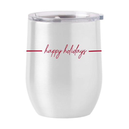 Christmas Ribbon 16oz Stainless Curved Beverage - Logo Brands - Flyclothing LLC