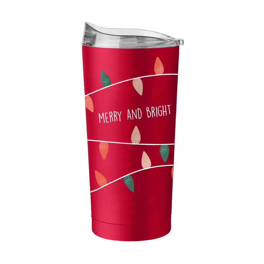 Christmas Merry and Bright 20oz Powder Coat Tumbler - Logo Brands - Flyclothing LLC
