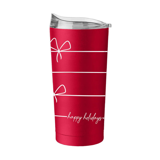 Christmas Ribbon 20oz Powder Coat Tumbler - Logo Brands - Flyclothing LLC