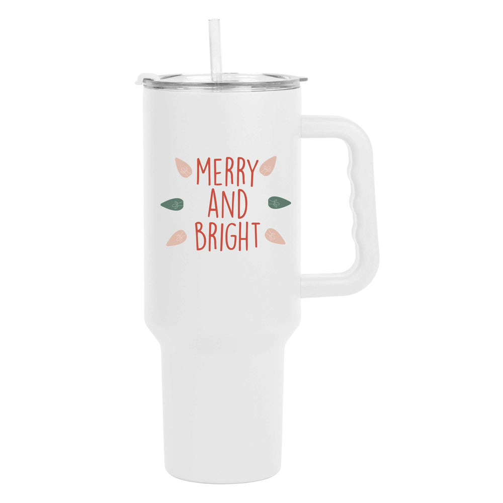 Christmas Merry and Bright 40oz PowderCoat Tumbler - Logo Brands - Flyclothing LLC