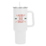 Christmas Merry and Bright 40oz PowderCoat Tumbler - Logo Brands - Flyclothing LLC