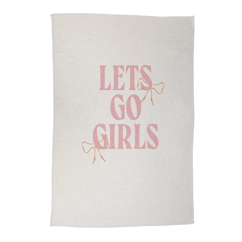 Just A Girl Lets Go Girls Sublimated Sweatshirt Blanket - Logo Brands - Flyclothing LLC