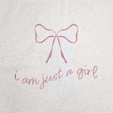 Just A Girl Sublimated Pink Bow Sweatshirt Blanket - Logo Brands - Flyclothing LLC