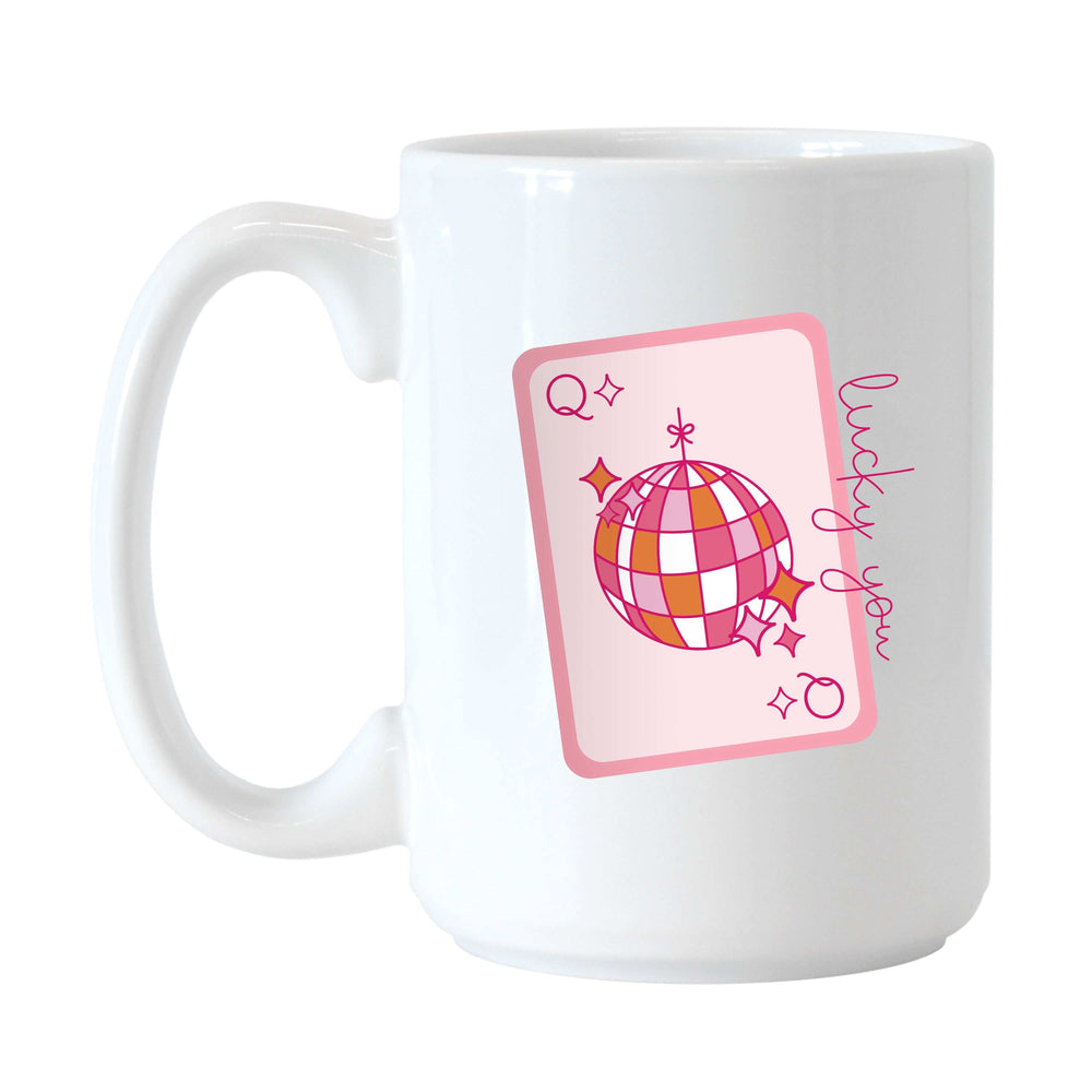 Just A Girl 15oz Lucky You Card Sublimated Mug - Logo Brands - Flyclothing LLC