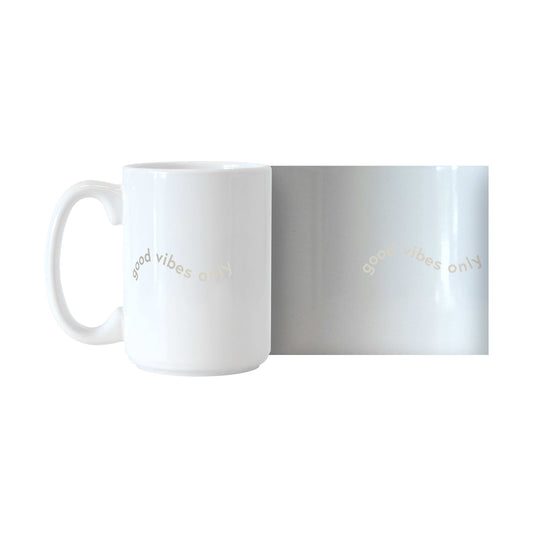 Just a Girl Good Vibes Only 15oz Sublimated Mug - Logo Brands - Flyclothing LLC
