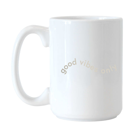 Just a Girl Good Vibes Only 15oz Sublimated Mug - Logo Brands - Flyclothing LLC