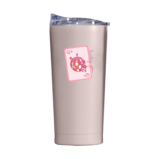 Just A Girl 20oz Lucky You Card Powder Coat Tumbler - Logo Brands - Flyclothing LLC