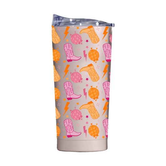Just A Girl 20oz Disco Cowgirl Pattern Powder Coat Tumbler - Logo Brands - Flyclothing LLC