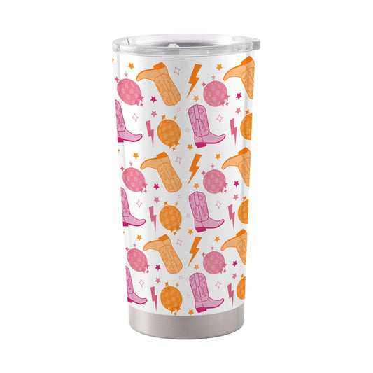 Just A Girl 20oz Disco Cowgirl Pattern Powder Coat Tumbler - Logo Brands - Flyclothing LLC