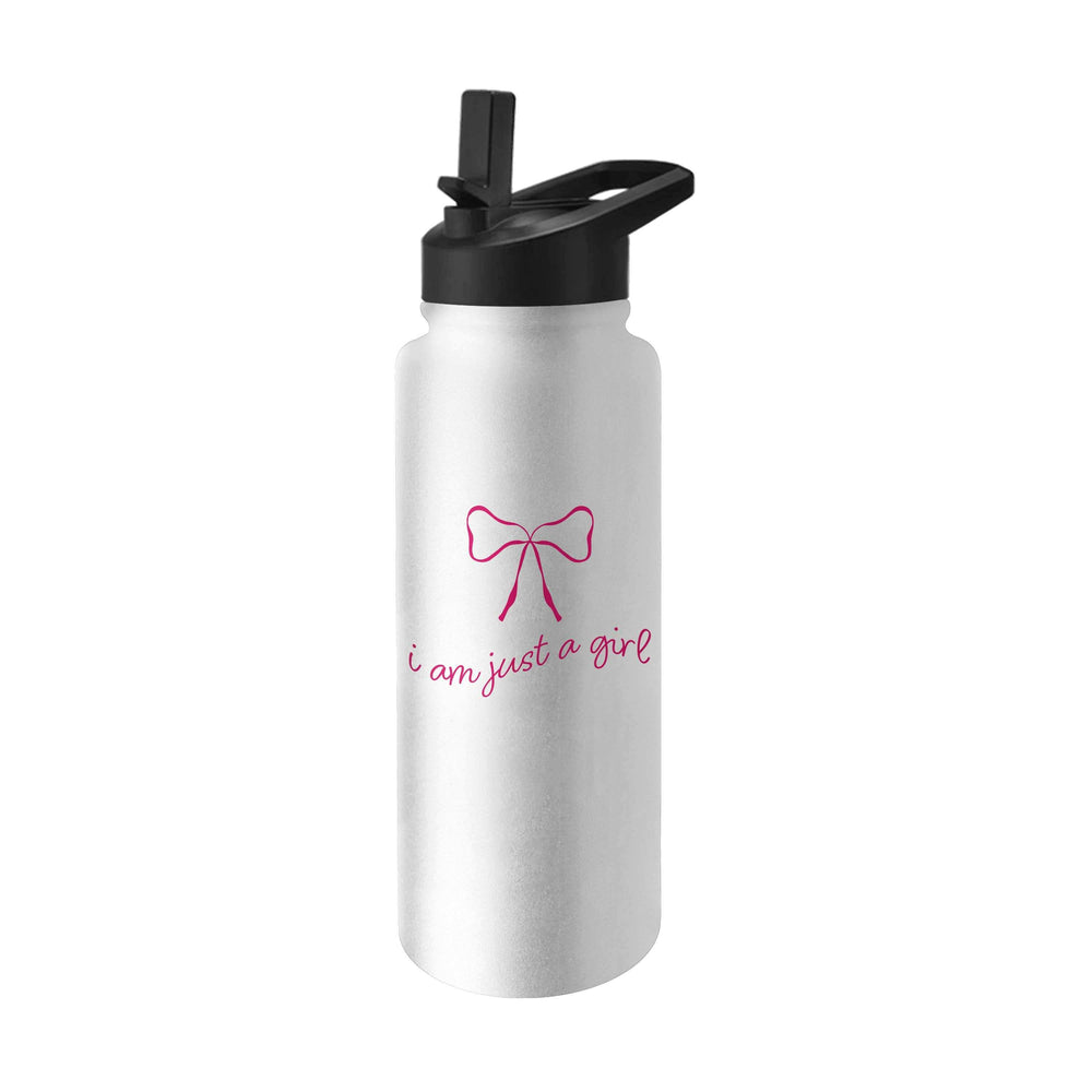 Just A Girl 34oz Pink Bow Quencher Bottle - Logo Brands - Flyclothing LLC