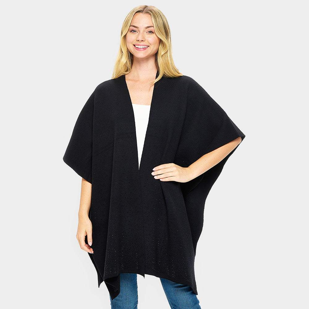 Bling Solid Ruana Poncho - Madeline Love - Flyclothing LLC
