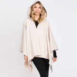Hooded Solid Ruana Poncho - Madeline Love - Flyclothing LLC