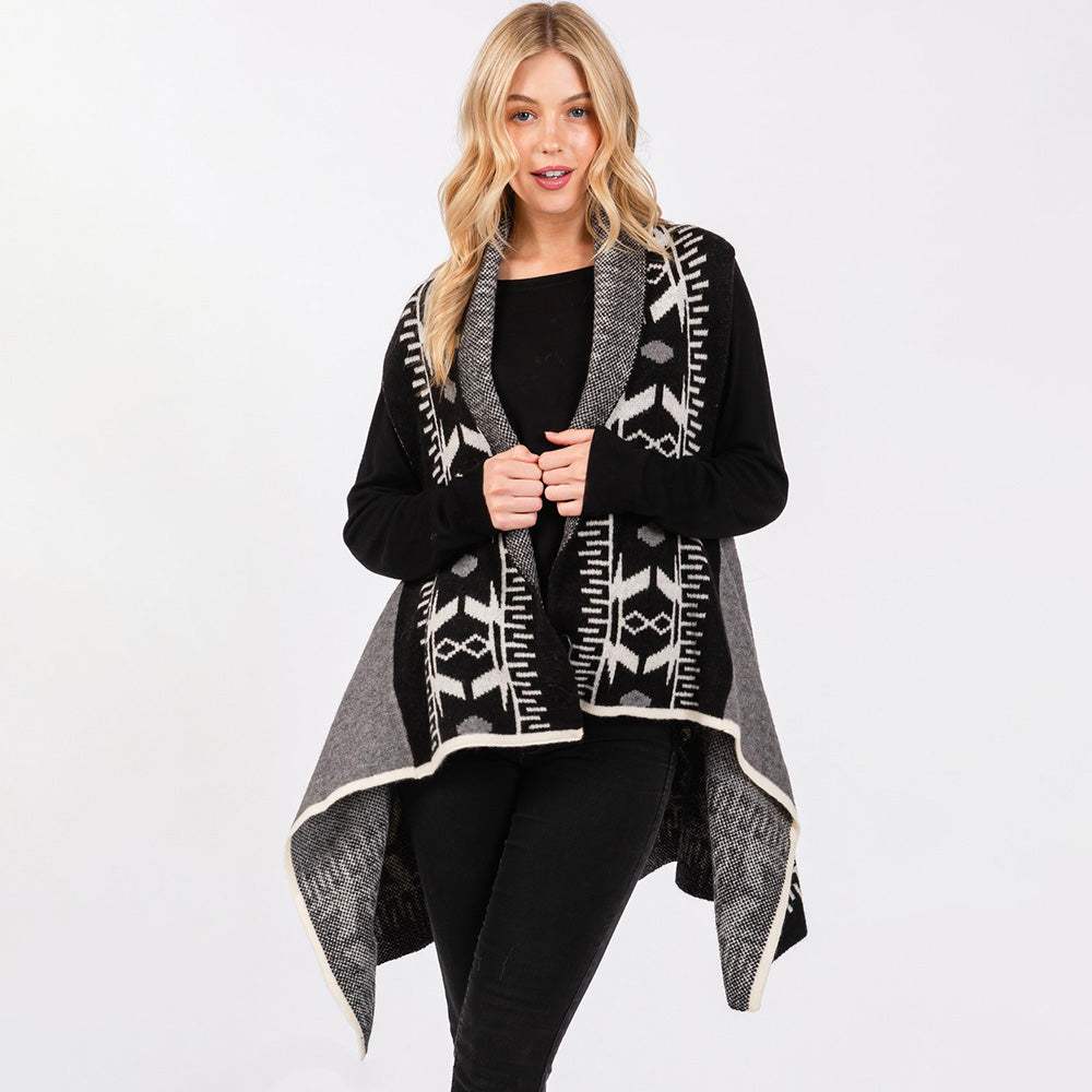 Aztec Pattern Vest - Madeline Love - Flyclothing LLC