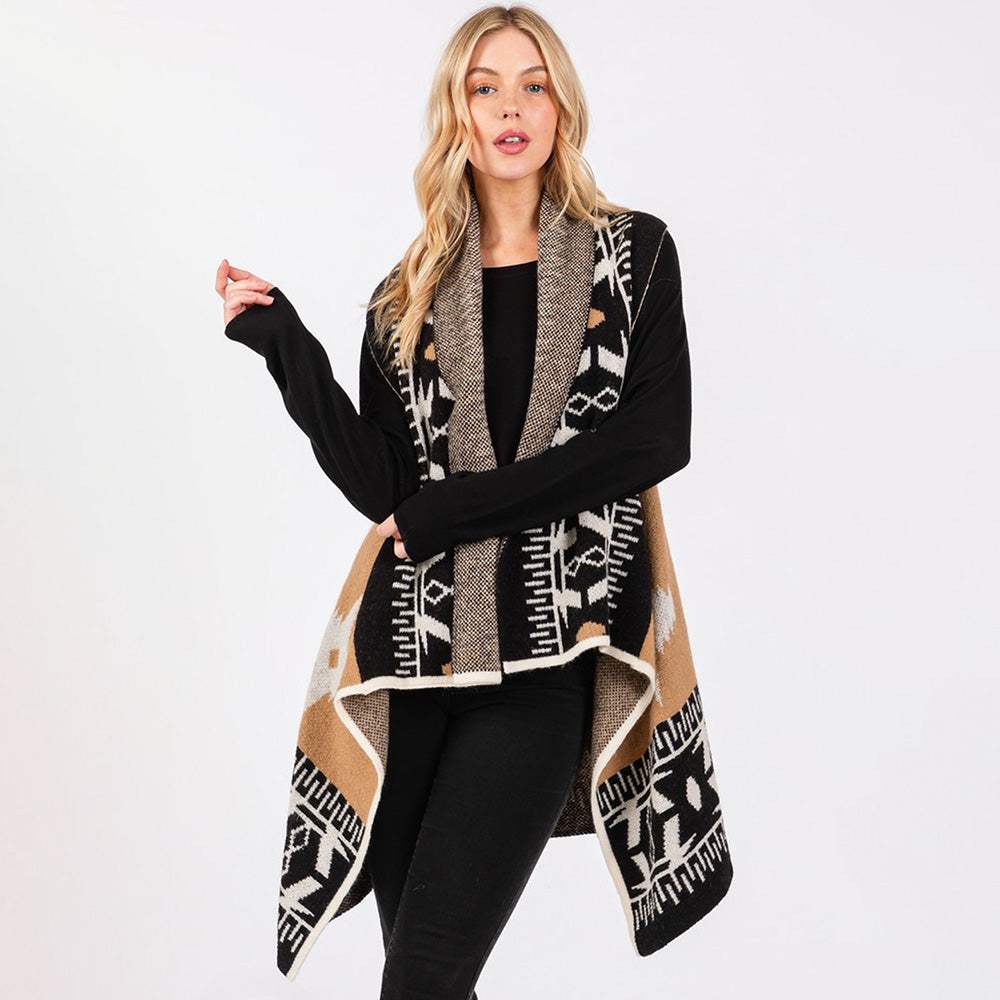 Aztec Pattern Vest - Madeline Love - Flyclothing LLC