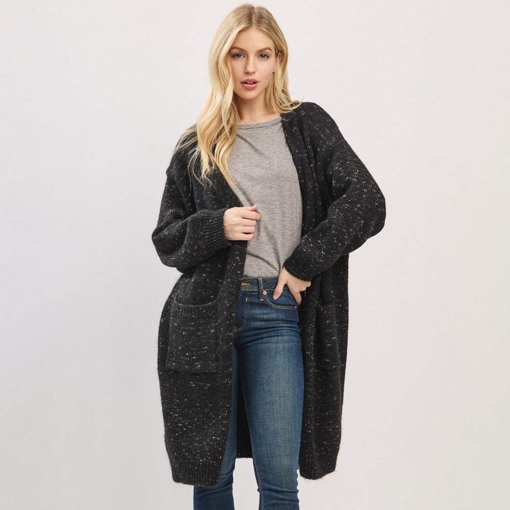 Long Button Front Soft Cozy Oversized Cardigan - Madeline Love - Flyclothing LLC