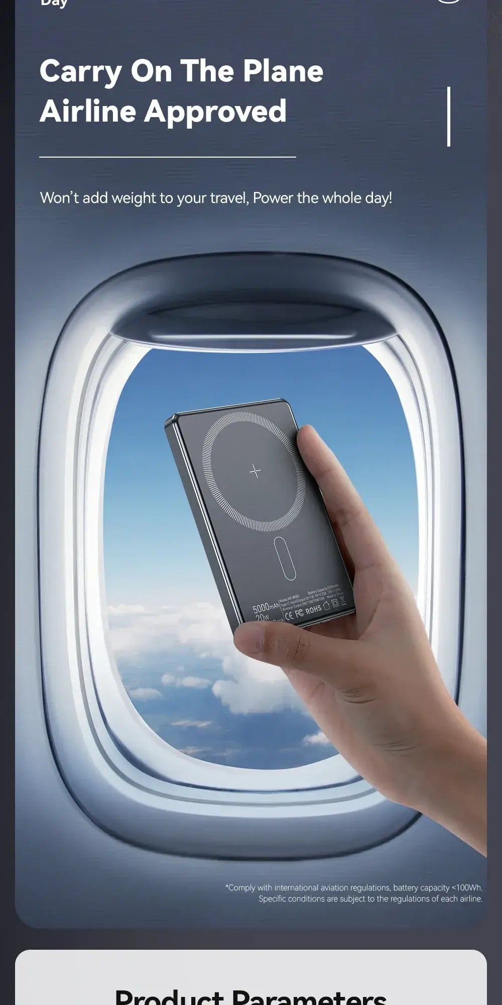 Essager Thin Wireless Power Bank Magnetic 20W 5000mAh Portable Fast Charging External Battery for Magsafe For iPhone 16 15 14 13 - ZeeBelle.com - Flyclothing LLC