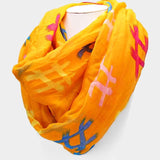Pound Sign Print Infinity Scarf - Madeline Love - Flyclothing LLC