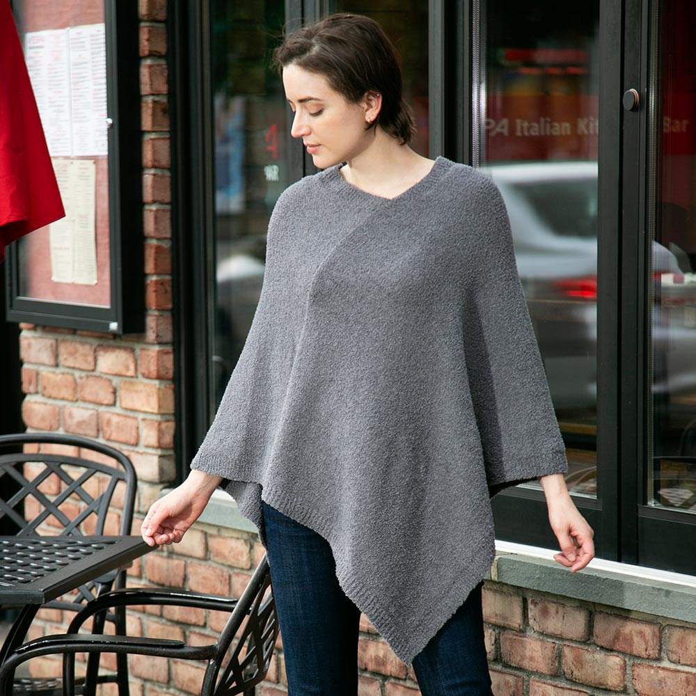 Soft Solid Poncho - Madeline Love - Flyclothing LLC