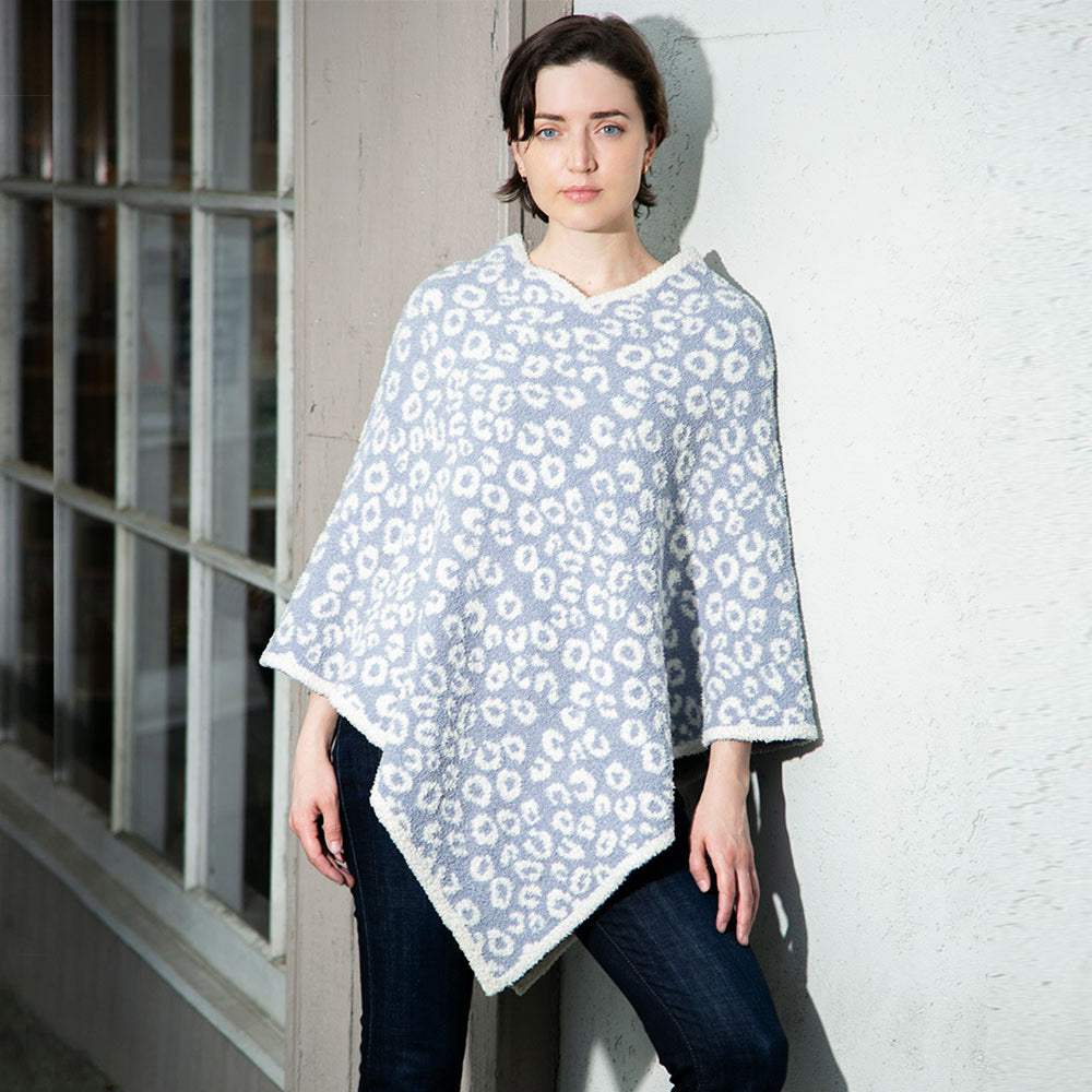Leopard Patterned Poncho - Madeline Love - Flyclothing LLC