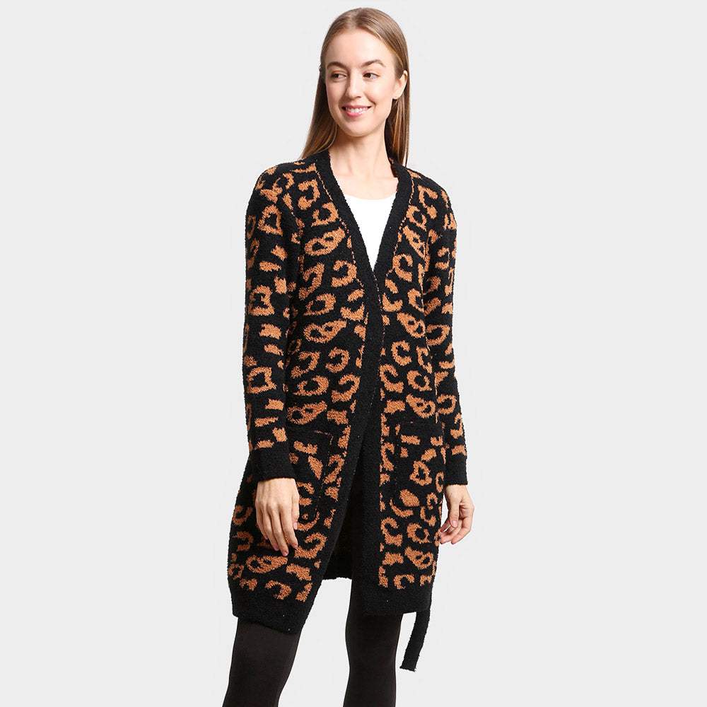 Leopard Patterned Cozy Robe - Madeline Love - Flyclothing LLC