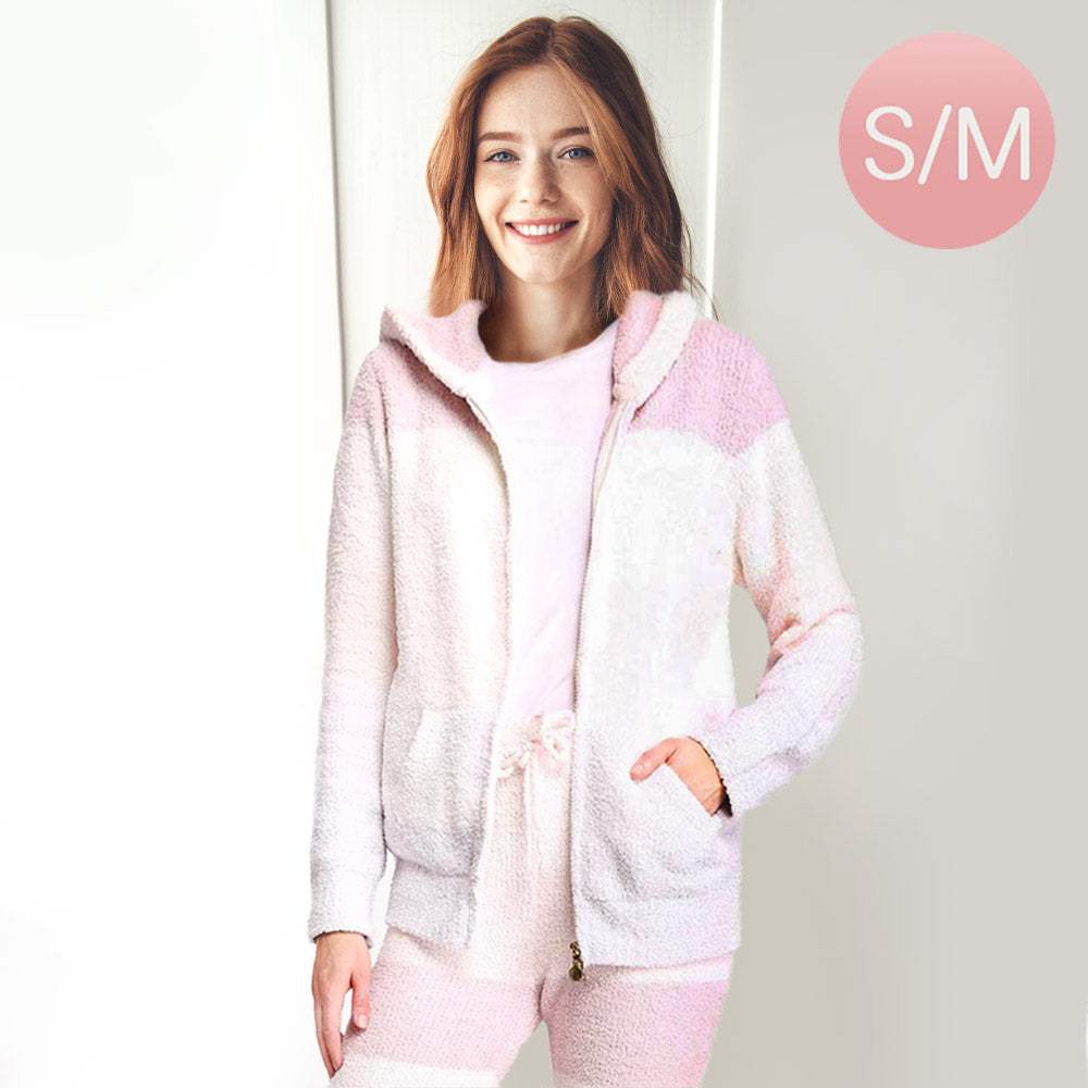 Color Block Front Pocket Zip Up Soft Hoodie - Madeline Love - Flyclothing LLC