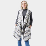 Western Patterned Pocket Vest - Madeline Love - Flyclothing LLC