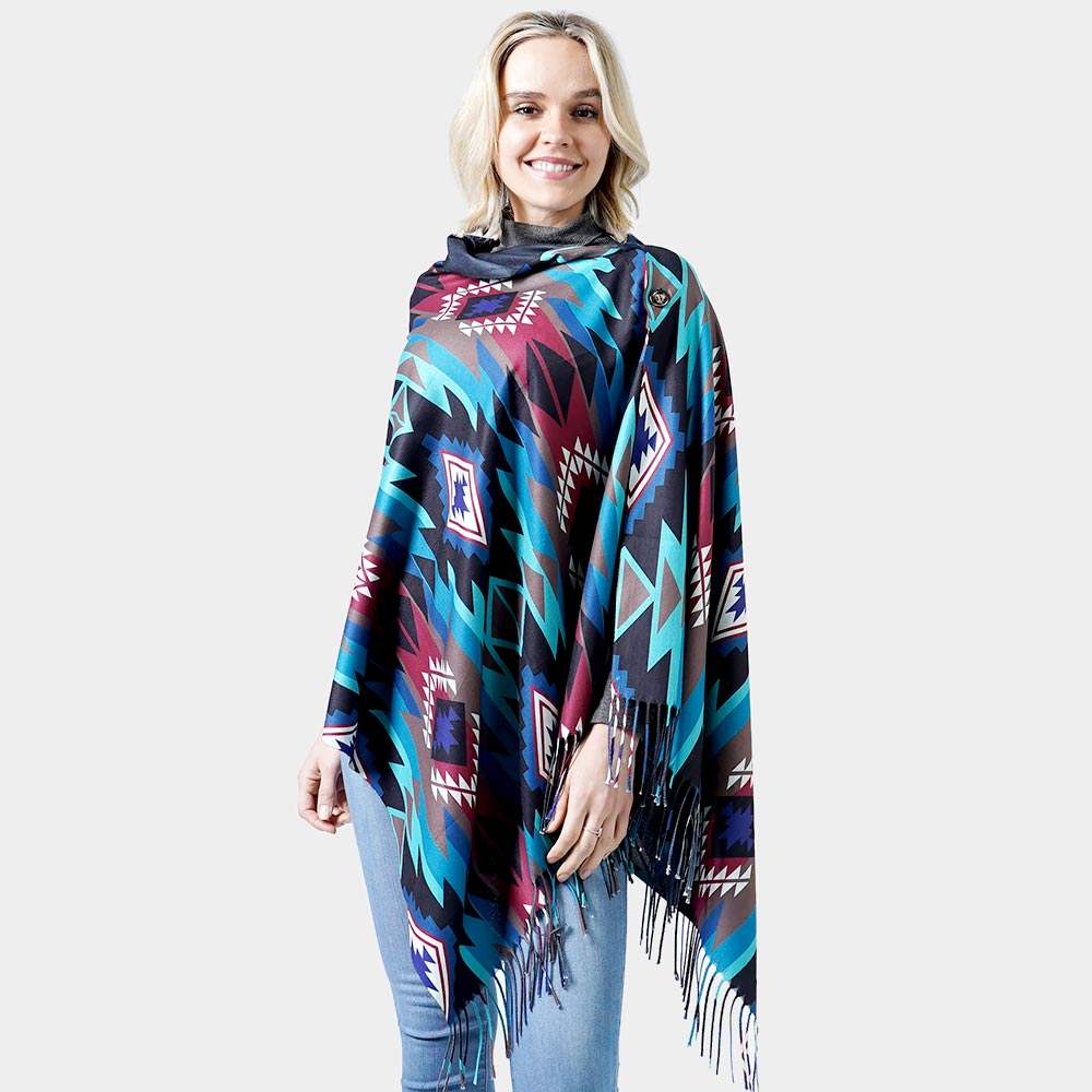 Western Doublesided Shawl/Poncho - Madeline Love - Flyclothing LLC
