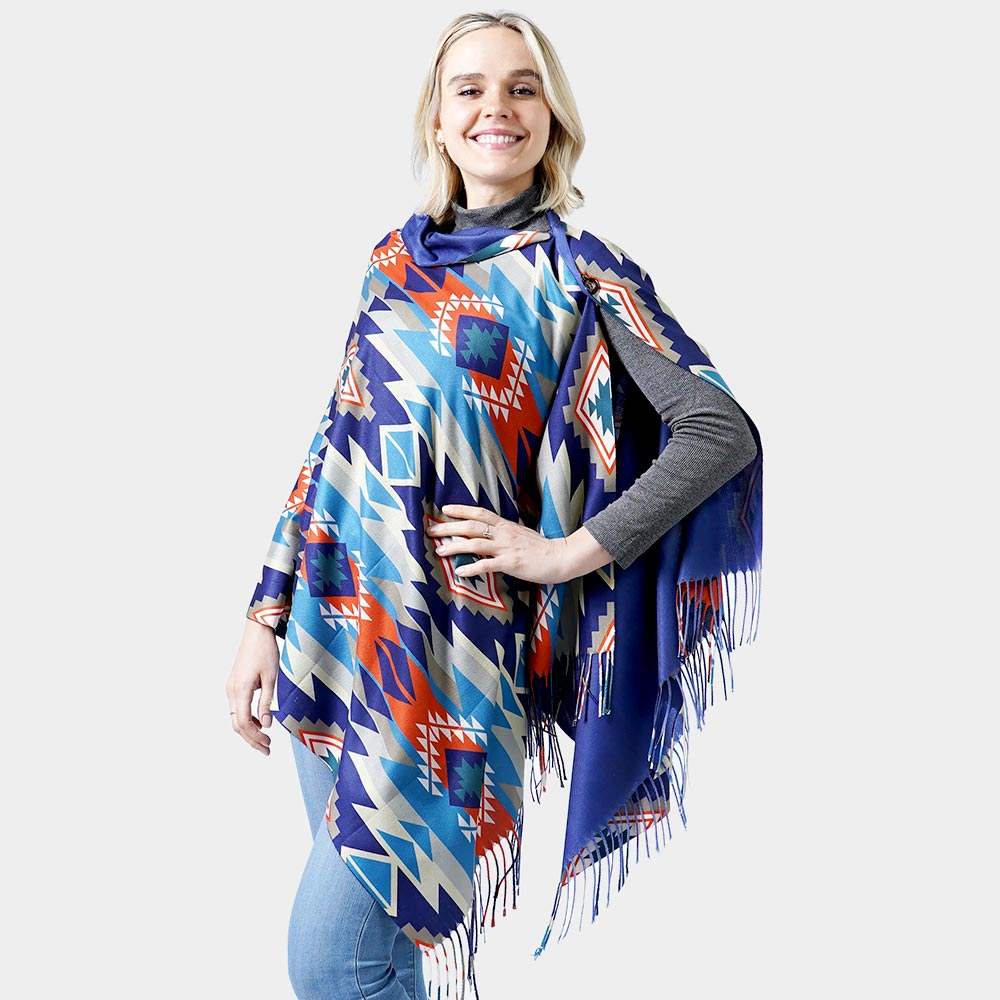 Western Doublesided Shawl/Poncho - Madeline Love - Flyclothing LLC