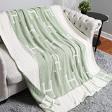 Initial H Patterned Reversible Throw Blanket - Madeline Love - Flyclothing LLC