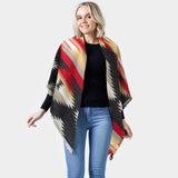 Western Pattern Jacquard Blanket Shawl - Madeline Love - Flyclothing LLC