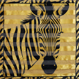 Silky Satin Feel Zebra Print Square Scarf - Madeline Love - Flyclothing LLC